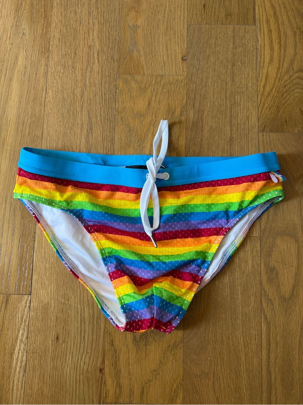 ANDREW CHRISTIAN Rainbow Stripe Swim Briefs